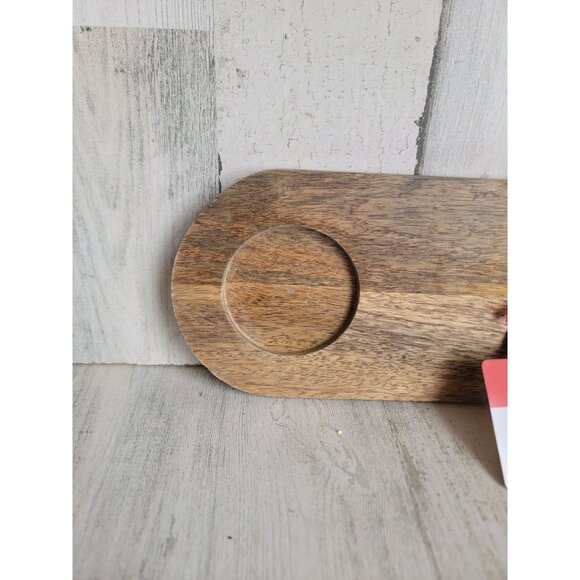 Hallmark appetizer platter enjoy wooden Xmas home decor - Picture 2 of 6